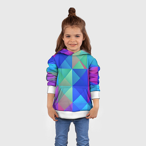 Детская толстовка Разноцветные фигуры / 3D-Белый – фото 4