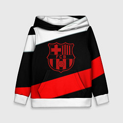 Толстовка-худи детская Barcelona stripes sport, цвет: 3D-белый