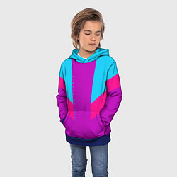 Толстовка-худи детская Always in sports сиреньевый, цвет: 3D-синий — фото 2