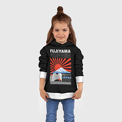 Толстовка-худи детская Гора Фудзи, цвет: 3D-белый — фото 2