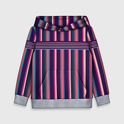 Детская толстовка Вертикальные и горизонтальные полоски: розовые и ф
