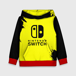 Детская толстовка Nintendo switch краски на жёлтом