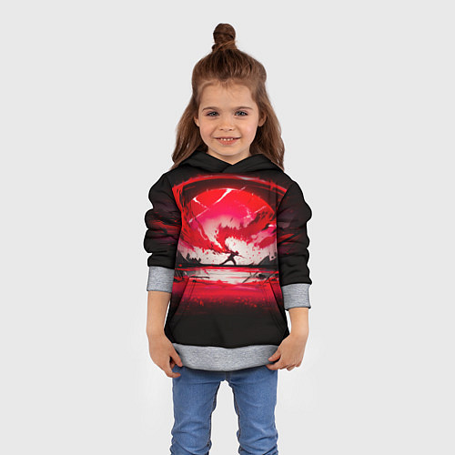 Детская толстовка Танец в последних лучах солнца / 3D-Меланж – фото 4