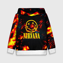 Детская толстовка Nirvana rock огненное лого лава