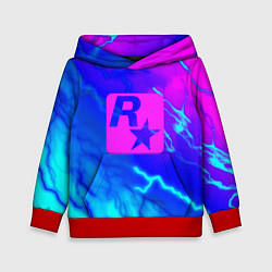 Толстовка-худи детская Rockstar storm молнии, цвет: 3D-красный