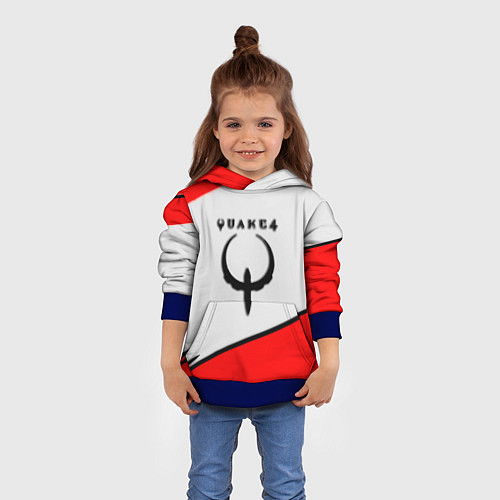 Детская толстовка Квейк 4 геометрия / 3D-Синий – фото 4