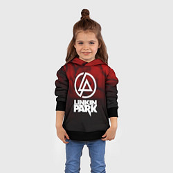 Толстовка-худи детская Linkin park strom честер, цвет: 3D-черный — фото 2