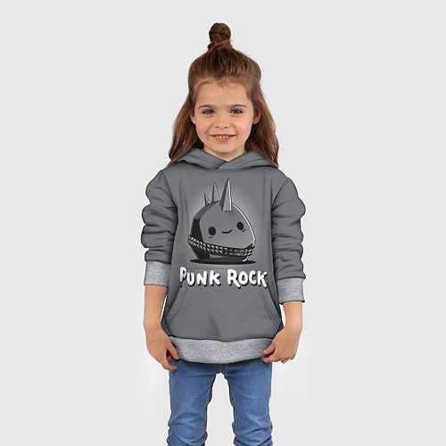 Детская толстовка Камень панк / 3D-Меланж – фото 4