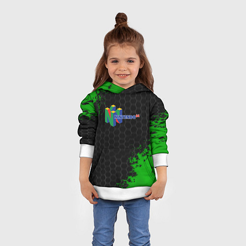 Детская толстовка Nintendo 64 броня / 3D-Белый – фото 4