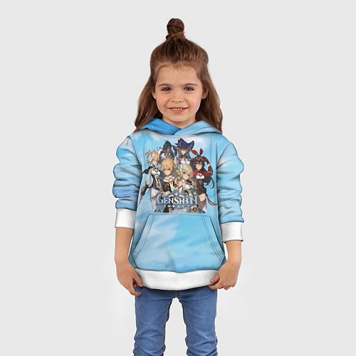 Детская толстовка Genshin Impact game colore / 3D-Белый – фото 4