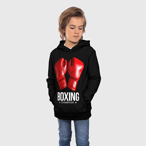 Детская толстовка Boxing Champion / 3D-Черный – фото 3