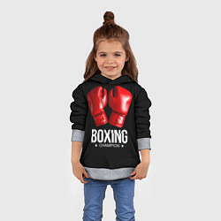 Толстовка-худи детская Boxing Champion, цвет: 3D-меланж — фото 2