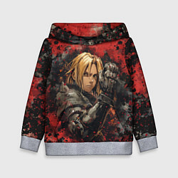 Толстовка-худи детская Edward Elric - Fullmetal Alchemist, цвет: 3D-меланж