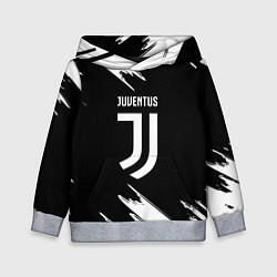 Толстовка-худи детская Juventus краски текстура, цвет: 3D-меланж