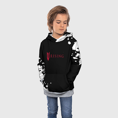Детская толстовка V Rising краски / 3D-Меланж – фото 3