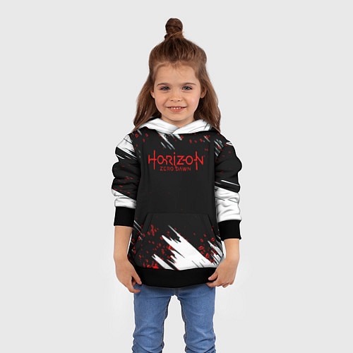 Детская толстовка Horizon zero dawn краски / 3D-Черный – фото 4