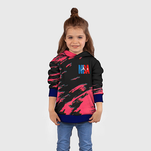 Детская толстовка NBA краски текстура / 3D-Синий – фото 4