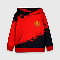 Толстовка-худи детская Manchester United colors sport, цвет: 3D-красный