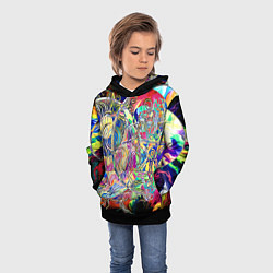 Толстовка-худи детская Сплетение Инь Ян, цвет: 3D-черный — фото 2
