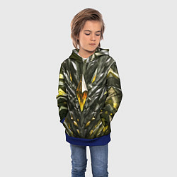 Толстовка-худи детская Камень и золотой кристалл, цвет: 3D-синий — фото 2