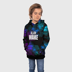 Толстовка-худи детская Alan wake текстура, цвет: 3D-черный — фото 2