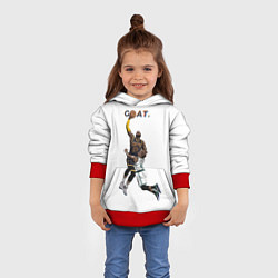 Толстовка-худи детская Goat 23 - LeBron James, цвет: 3D-красный — фото 2