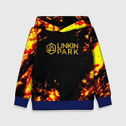 Толстовка-худи детская Linkin park огненный стиль, цвет: 3D-синий