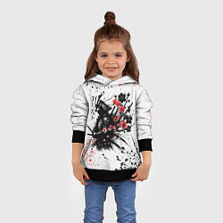 Толстовка-худи детская Ghost of Tsushima - sakura samurai ghost, цвет: 3D-черный — фото 2