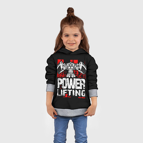 Детская толстовка Пауэрлифтинг монстер / 3D-Меланж – фото 4