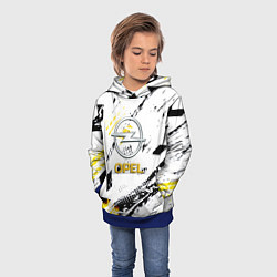 Толстовка-худи детская Opel краски, цвет: 3D-синий — фото 2