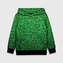 Толстовка-худи детская Мелкая мозаика зелёный градиент, цвет: 3D-черный