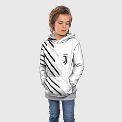 Толстовка-худи детская Juventus sport geometry, цвет: 3D-меланж — фото 2