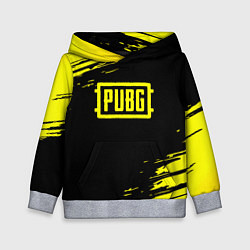 Детская толстовка Pubg текстура краски жёлтые