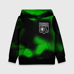 Толстовка-худи детская Lyon sport halftone, цвет: 3D-черный