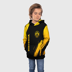 Толстовка-худи детская Borussia - gold gradient вертикально, цвет: 3D-черный — фото 2