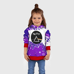 Толстовка-худи детская Pink floyd violet splash, цвет: 3D-красный — фото 2