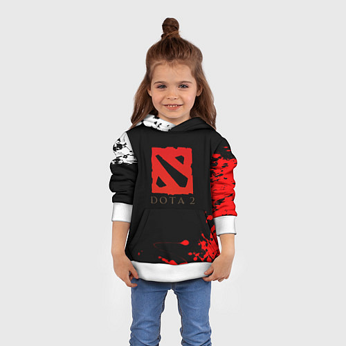 Детская толстовка Dota 2 краски текстура / 3D-Белый – фото 4