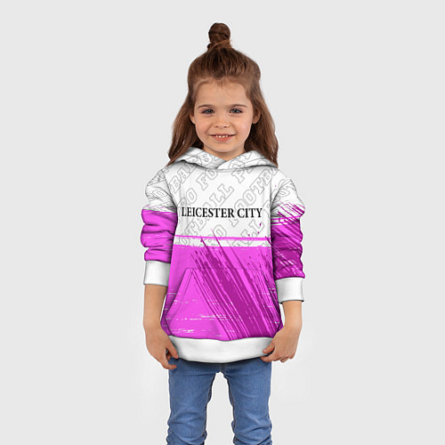 Детская толстовка Leicester City pro football посередине / 3D-Белый – фото 4