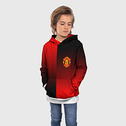 Толстовка-худи детская Манчестер Юнайтед градиент спорт, цвет: 3D-белый — фото 2