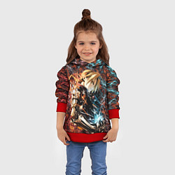 Толстовка-худи детская Стальной алхимик: Эдвард Элрик, цвет: 3D-красный — фото 2