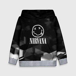 Толстовка-худи детская Nirvana текстура рок, цвет: 3D-меланж