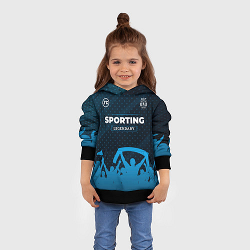 Детская толстовка Sporting legendary форма фанатов / 3D-Черный – фото 4
