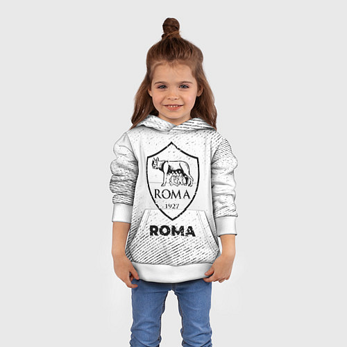 Детская толстовка Roma с потертостями на светлом фоне / 3D-Белый – фото 4