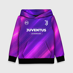 Толстовка-худи детская Juventus legendary sport grunge, цвет: 3D-черный