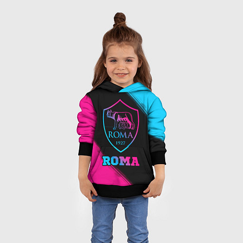 Детская толстовка Roma - neon gradient / 3D-Черный – фото 4