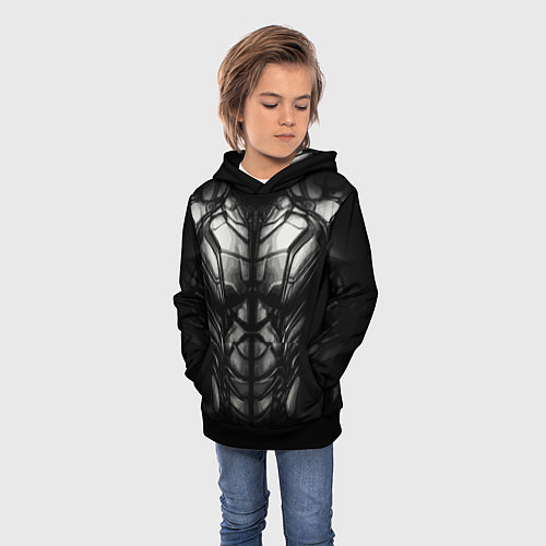 Детская толстовка Мускул / 3D-Черный – фото 3
