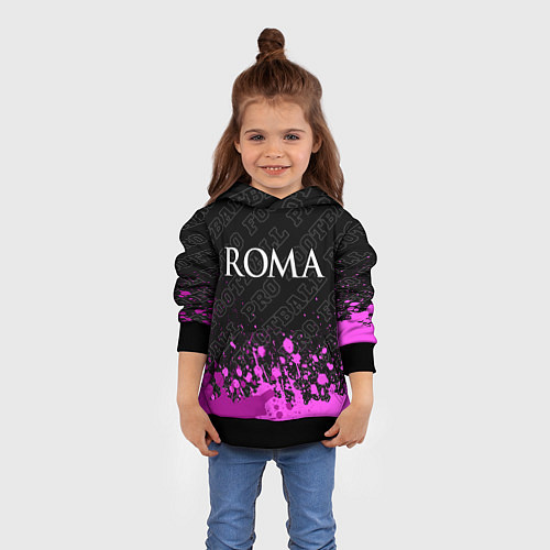 Детская толстовка Roma pro football посередине / 3D-Черный – фото 4