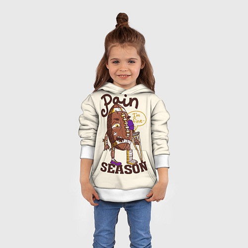 Детская толстовка Сезон боли / 3D-Белый – фото 4