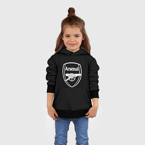 Детская толстовка Arsenal fc белое лого / 3D-Черный – фото 4