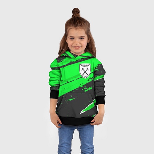 Детская толстовка West Ham sport green / 3D-Черный – фото 4